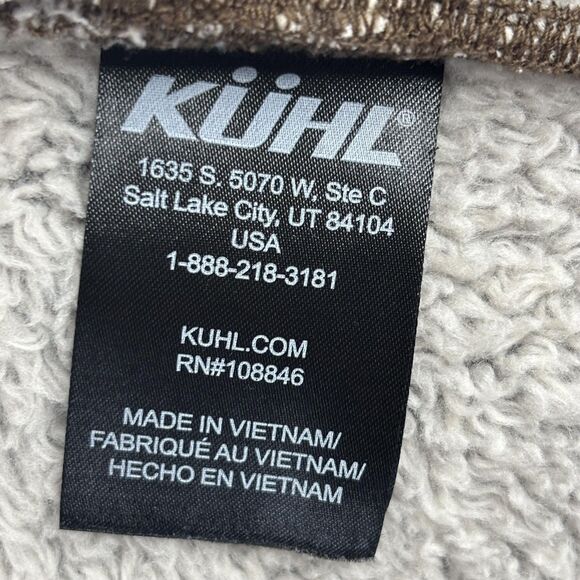 Kuhl Flight Jacket Womens Large Sherpa Fleece Zip Off Hood Thumbholes Pockets - Picture 5 of 14